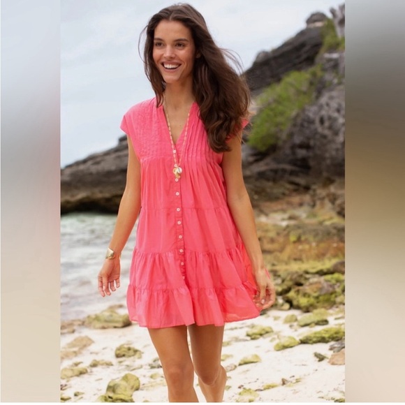 MAREA Watermelon Mackenzie Cover Up Mini Dress Size XS - Picture 1 of 6